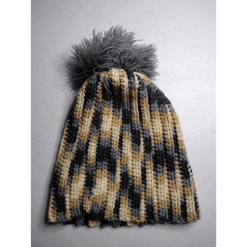 Handmade Crochet Beanie Hat Pom Pom‎ Winter Warm Adult Unisex